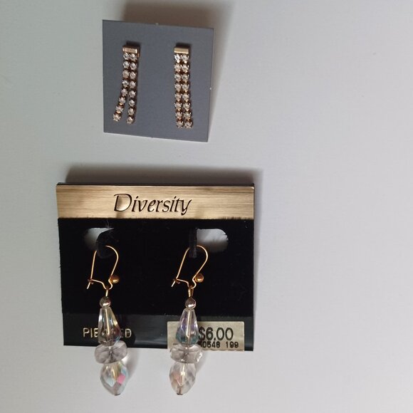 Lot of 21 Pairs of Earrings for Pierced Ears Never Used pre-1999 - Picture 4 of 12